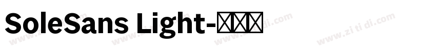 SoleSans Light字体转换
